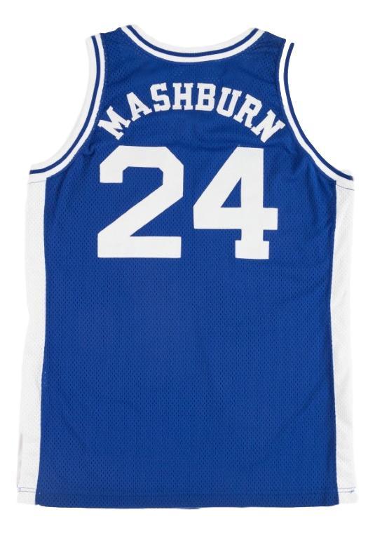 Jamal Mashburn Jersey #24 Kentucky College Basketball New Sewn Blue