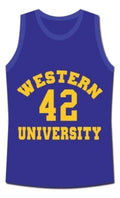 Ricky Roe Jersey #42 Western University Basketball Blue Chips Movie Blue