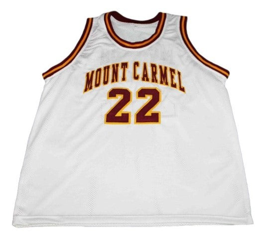 Donovan McNabb Jersey #22 Mount Carmel High School Basketball White