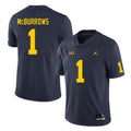 #1 JaDen McBurrows College Men’s Michigan Wolverines Football Jersey Stitched