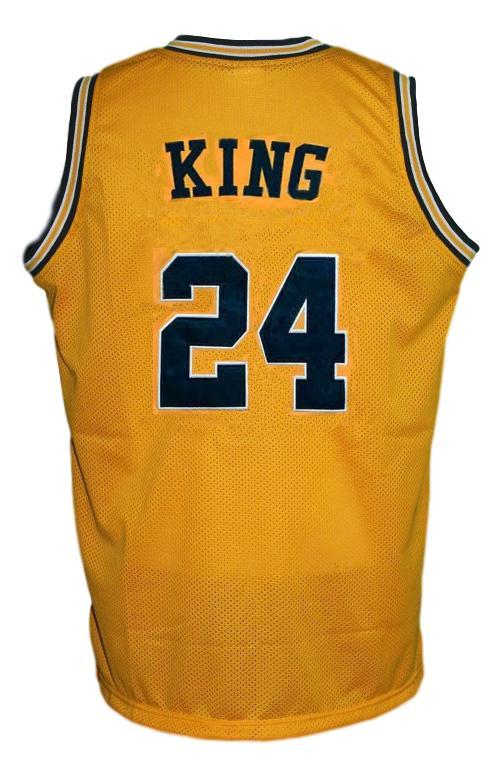 Jimmy King Jersey #24 Michigan College Retro Basketball Sewn Gold