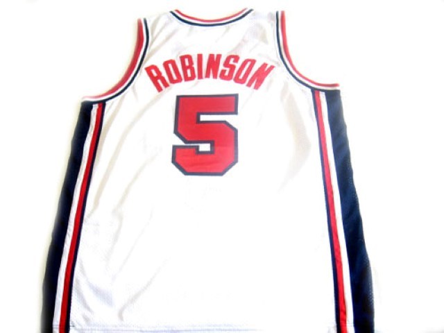 David Robinson Jersey #5 Team USA BasketBall White