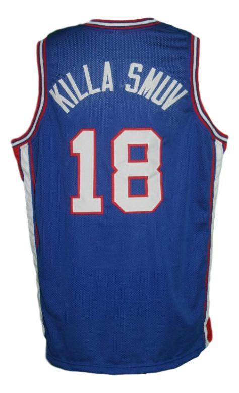 Killa Smuv Jersey #18 Pros Basketball Sewn Blue
