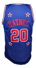 Mark Haynes Jersey #20 Harlem Magicians Basketball Sewn Blue