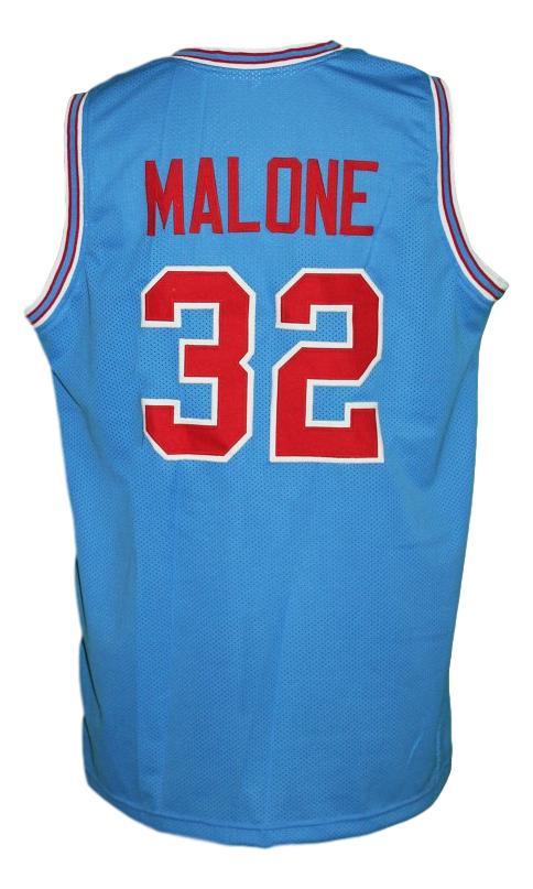 Karl Malone Jersey #32 Louisiana Tech College Basketball Sewn Light Blue