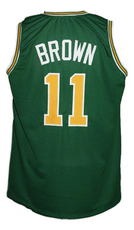 Larry Brown Jersey #11 Washington Caps Retro Aba Basketball Green