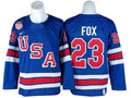 2026 Winter Olympics Team USA #23 Adam Fox Blue Hockey Jersey Stitched