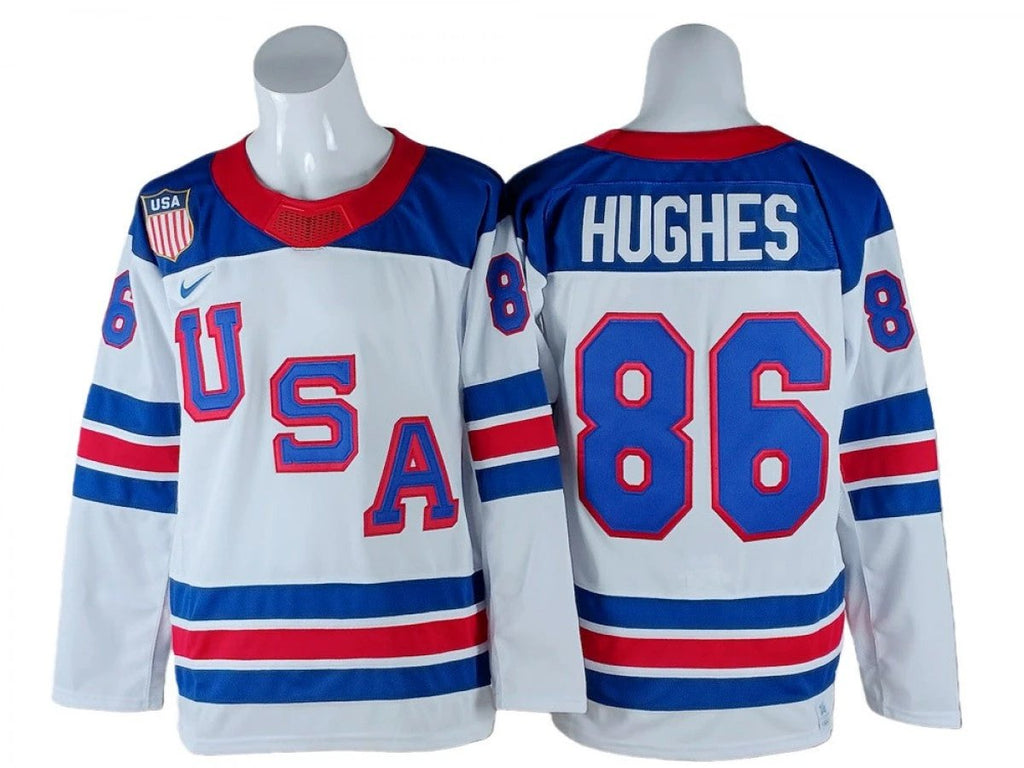 2026 Winter Olympics Team USA #86 Jack Hughes White Hockey Jersey