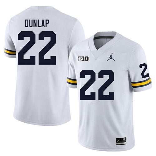 #22 Tavierre Dunlap College Men’s Michigan Wolverines Football Jersey Stitched