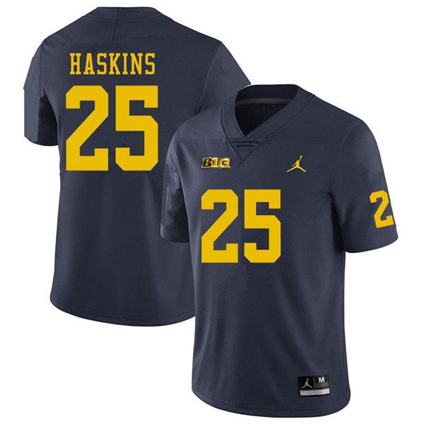 #25 Hassan Haskins Men’s Michigan Wolverines Football Jersey Stitched