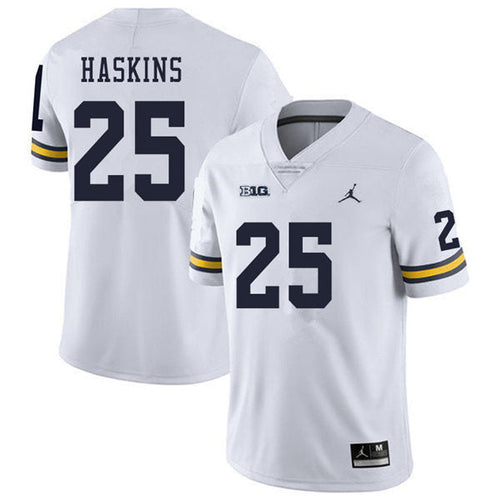 #25 Hassan Haskins Men’s Michigan Wolverines Football Jersey Stitched