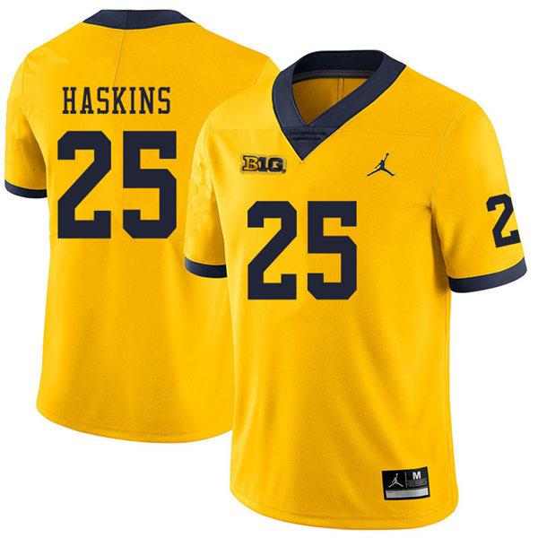 #25 Hassan Haskins Men’s Michigan Wolverines Football Jersey Stitched