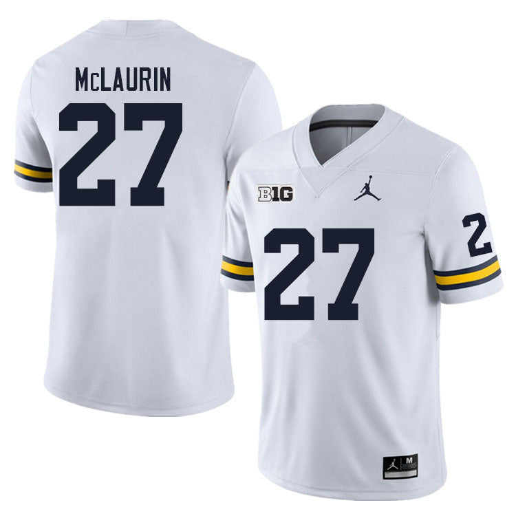 #27 Tyler McLaurin College Men’s Michigan Wolverines Football Jersey Stitched