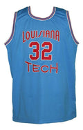 Karl Malone Jersey #32 Louisiana Tech College Basketball Sewn Light Blue