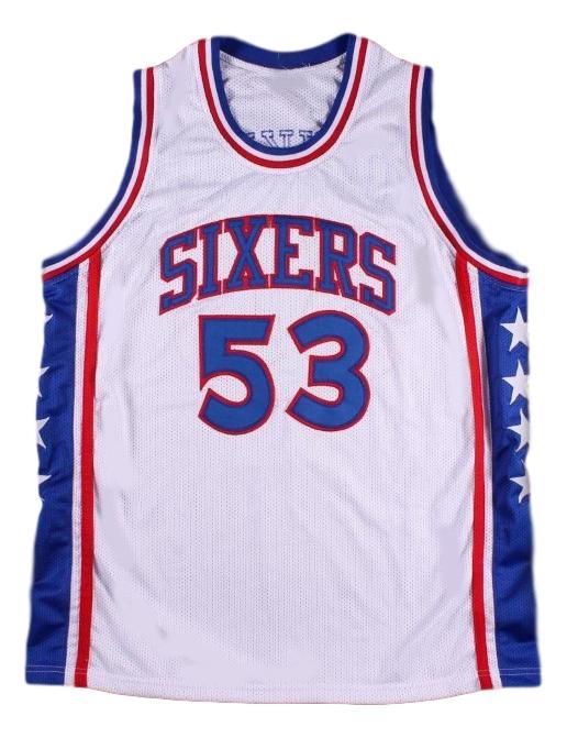 Darryl Dawkins Jersey #53 Philadelphia Basketball Sewn White
