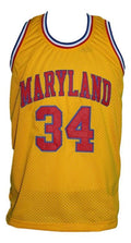 Len Bias Jersey #34 Custom Maryland College Basketball Yellow