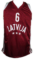 Kristaps Porzingis Jersey #6 Team Latvija Basketball Maroon