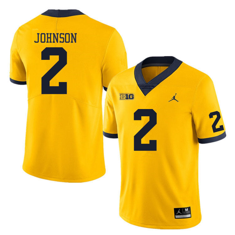 #2 Will Johnson College Men’s Michigan Wolverines Football Jersey Stitched