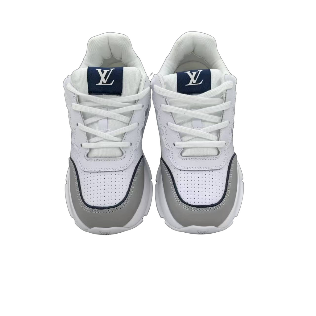 Luxury Lou Paris Classic Trainers Navy Blue White Shoes Sneakers