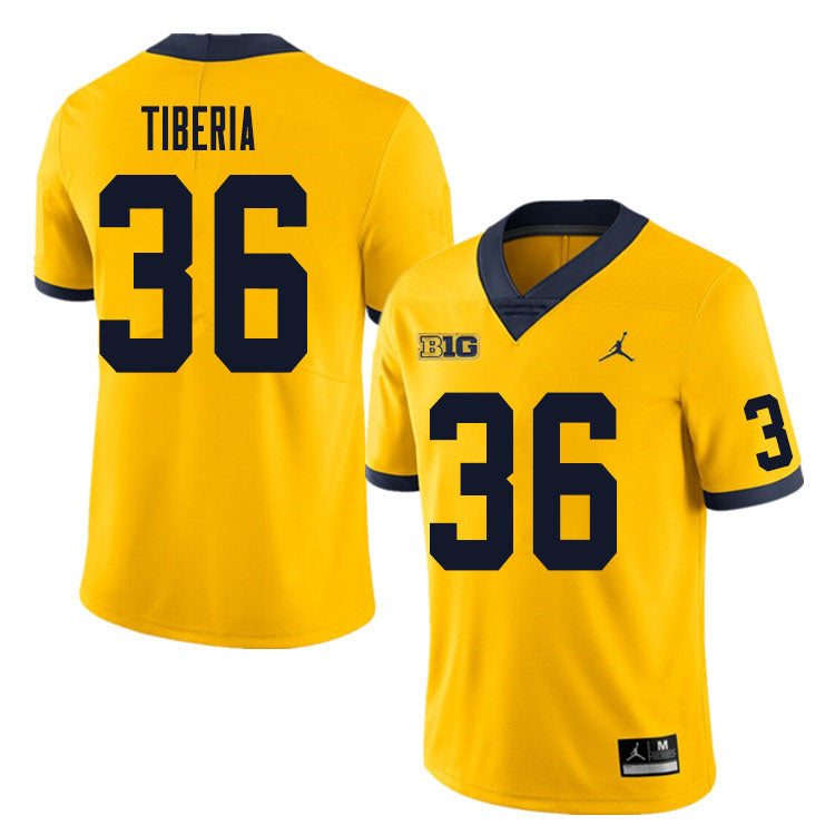 #36 Nico Tiberia College Men’s Michigan Wolverines Football Jersey Stitched