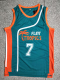 Semi Pro Flint Tropics #7 Coffee Black Movie Basketball Jersey