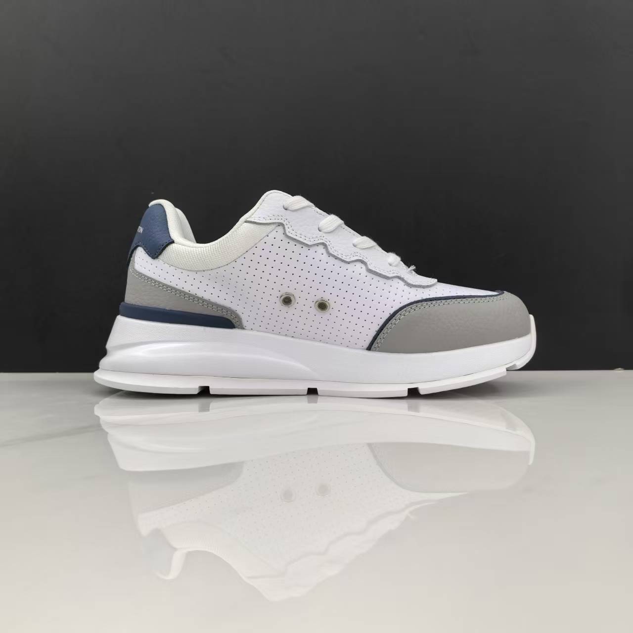 Luxury Lou Paris Classic Trainers Navy Blue White Shoes Sneakers