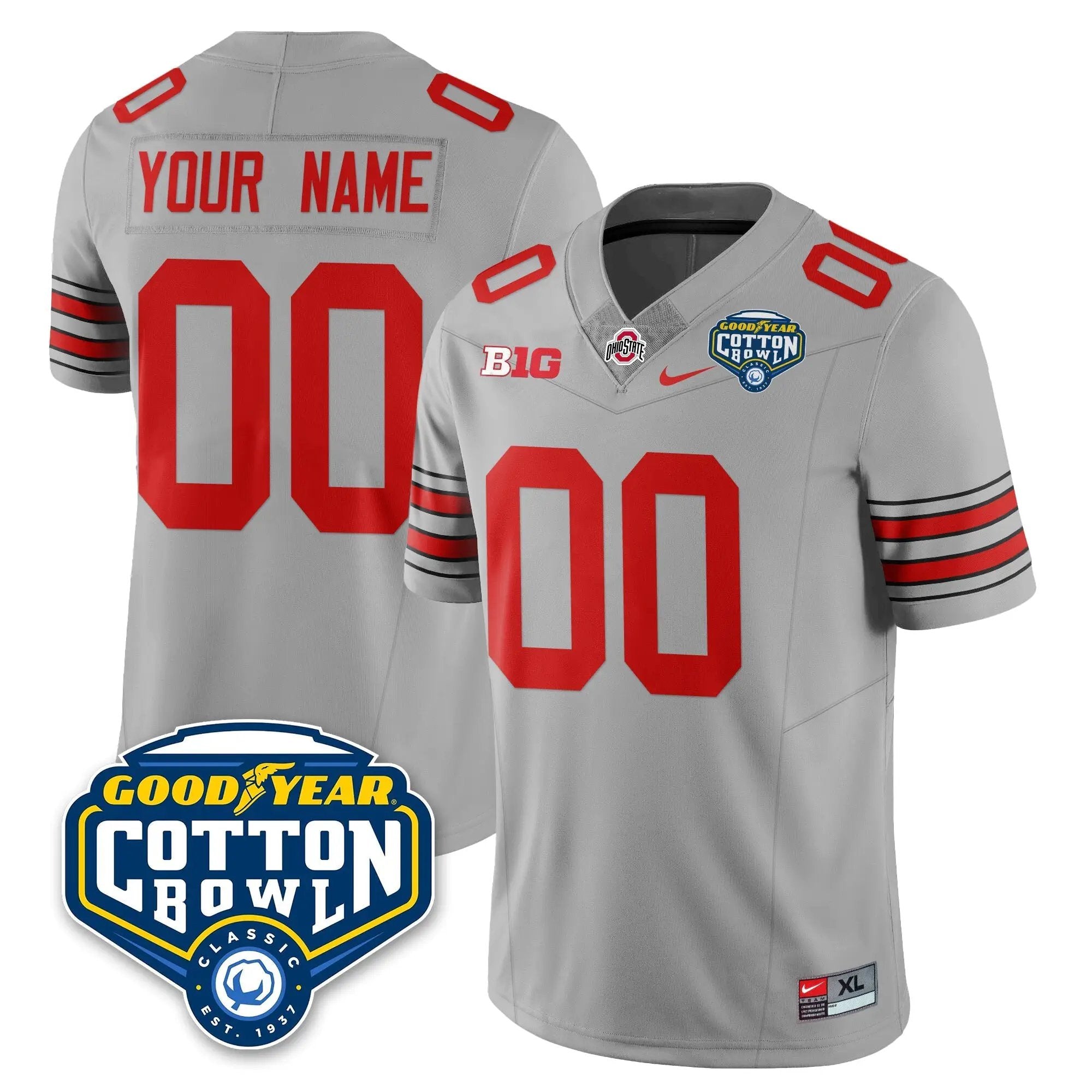 Ohio State Buckeyes Football Vapor Limited Custom Jersey - Cotton Bowl