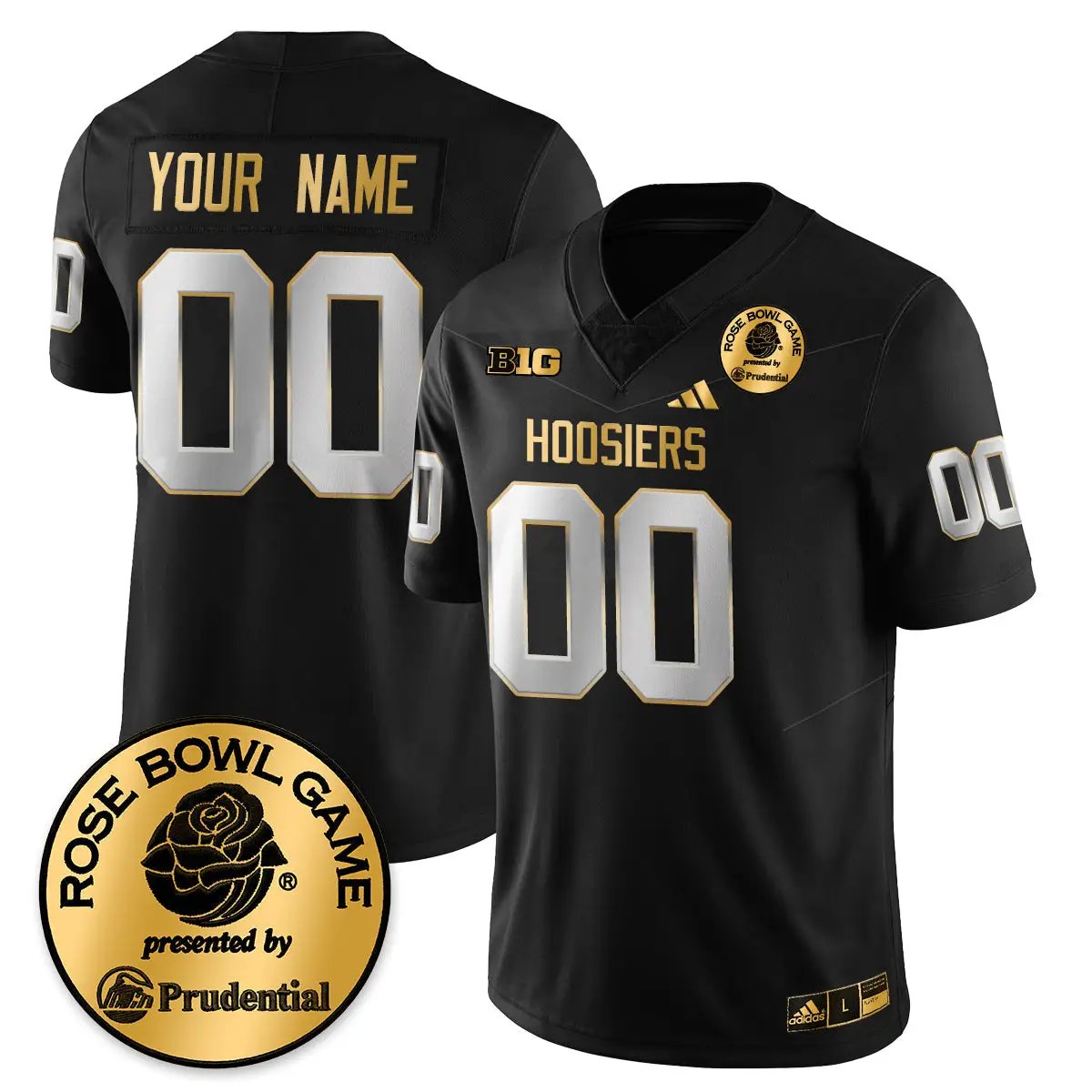 Men Indiana Hoosiers Football Vapor Limited Football Gold Jersey - Rose Bowl