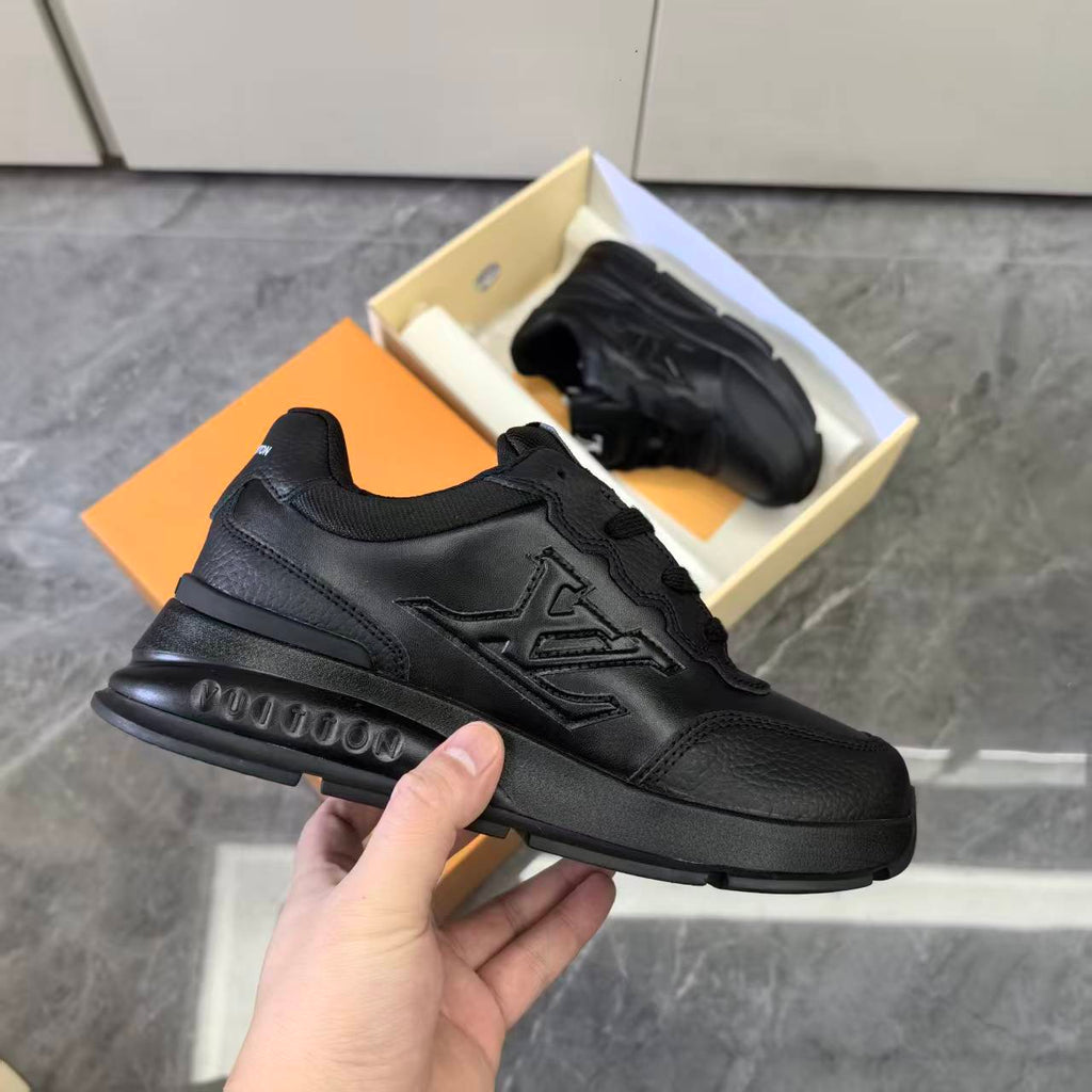 Luxury Lou Paris Classic Trainers Black Shoes Sneakers