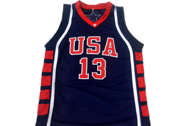 Tim Duncan Jersey #13 Team USA New Basketball Navy Blue