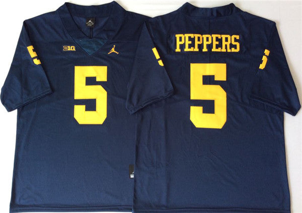 #5 Jabrill Peppers Alumni Men’s Michigan Wolverines Football Jersey Stitched