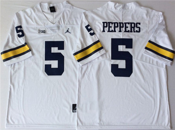 #5 Jabrill Peppers Alumni Men’s Michigan Wolverines Football Jersey Stitched