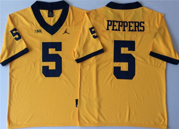#5 Jabrill Peppers Alumni Men’s Michigan Wolverines Football Jersey Stitched