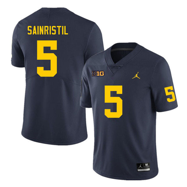 #5 Mike Sainristil Alumni Men’s Michigan Wolverines Football Jersey Stitched