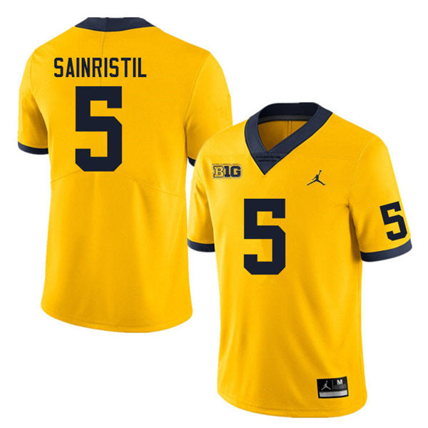 #5 Mike Sainristil Alumni Men’s Michigan Wolverines Football Jersey Stitched
