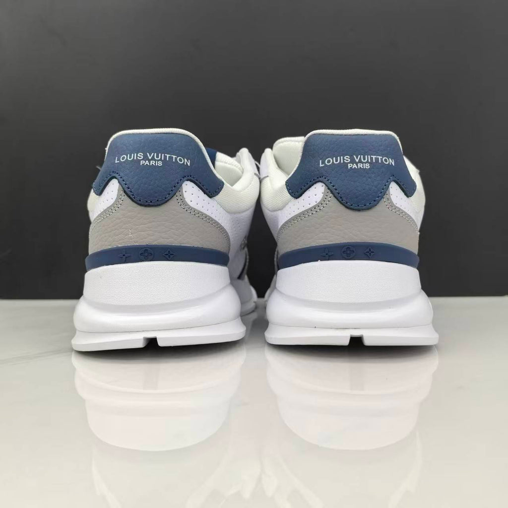 Luxury Lou Paris Classic Trainers Navy Blue White Shoes Sneakers