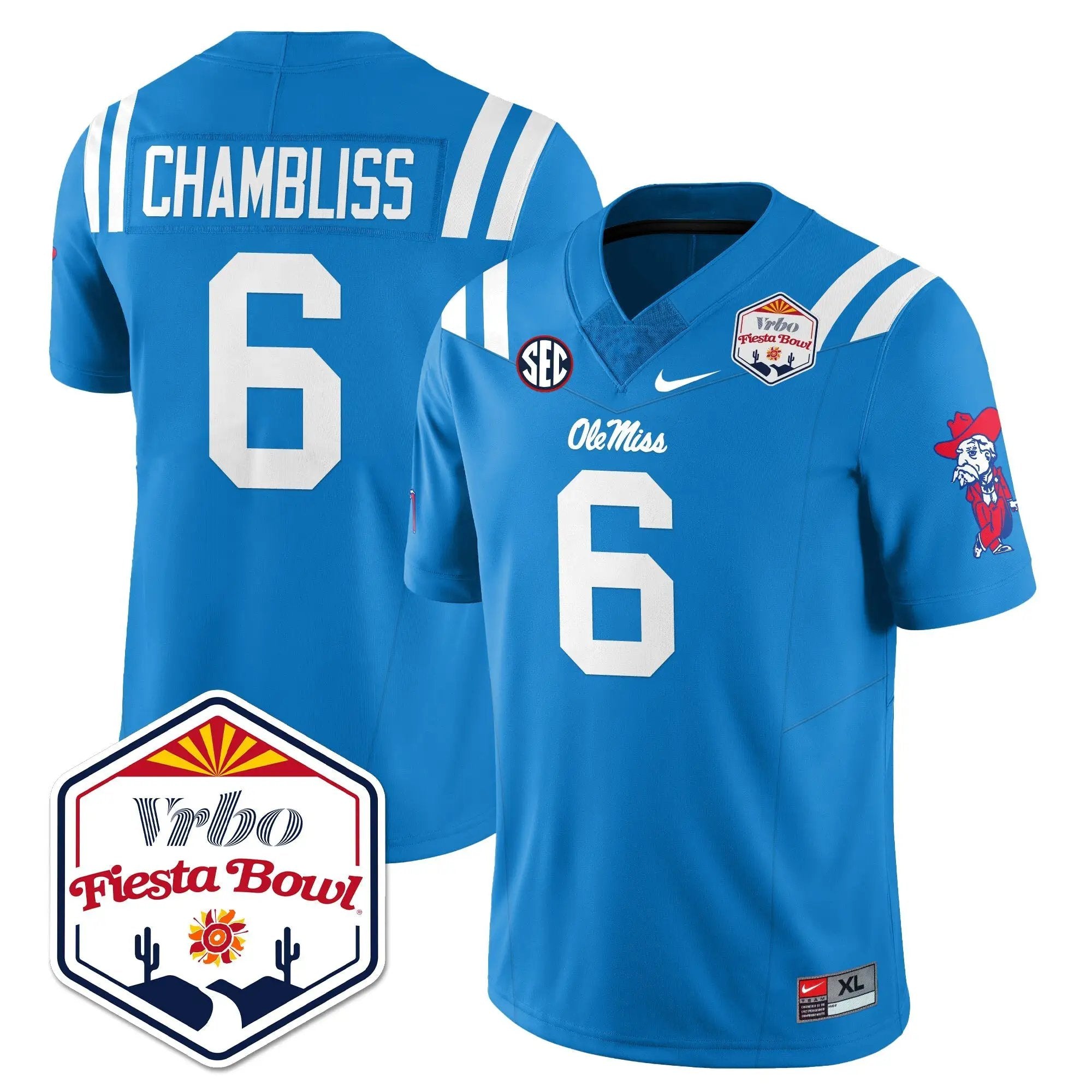 Men Ole Miss Rebels Football Vapor Limited Jersey - Vrbo Fiesta Bowl