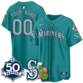 Custom Seattle Mariners 2026 Spring Training Vapor Limited Jersey - 50th Anniversary - All Stitched
