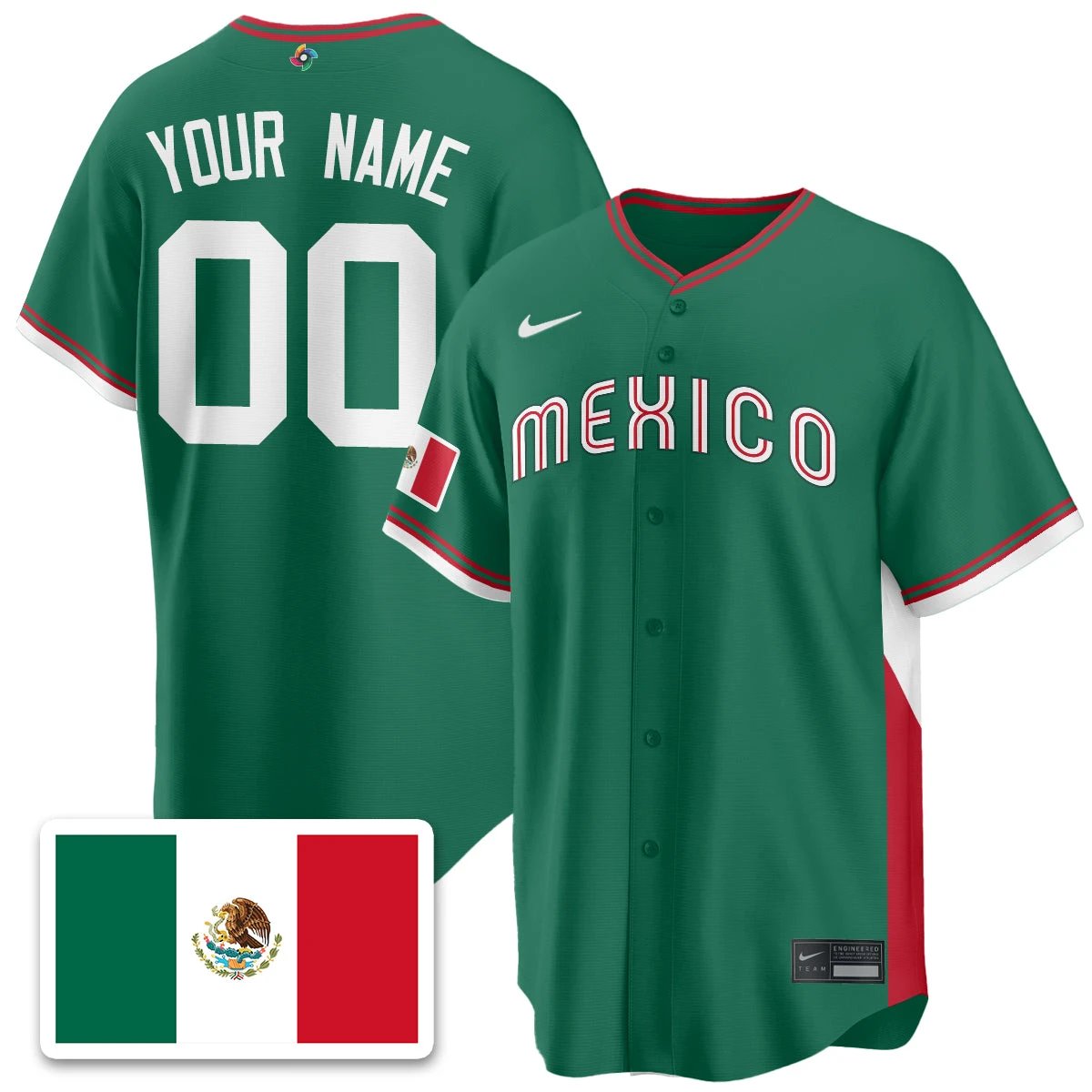 Mexico Baseball 2026 World Baseball Classic Limited Custom Jersey - All Stitched