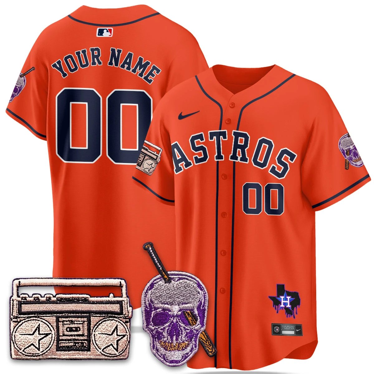 Houston Astros DJ Screw Patch Vapor Premier Limited Custom Jersey - All Stitched