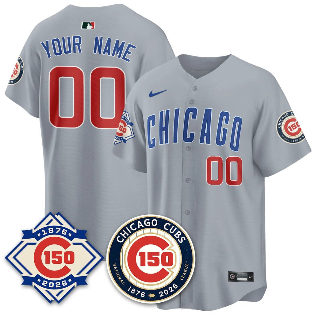 Chicago Cubs Vapor Limited Gold Jersey - 150th Anniversary - All Stitched