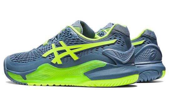 Asics Gel Resolution 9 Steel Blue Hazard Green 1041A330-400