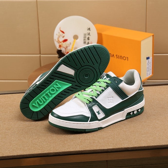 Luxury Virgil Trainer Sneakers Shoes Signature Green