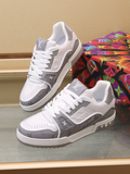 Luxury Trainer Skate Sneakers Shoes #54 Signature Gray White