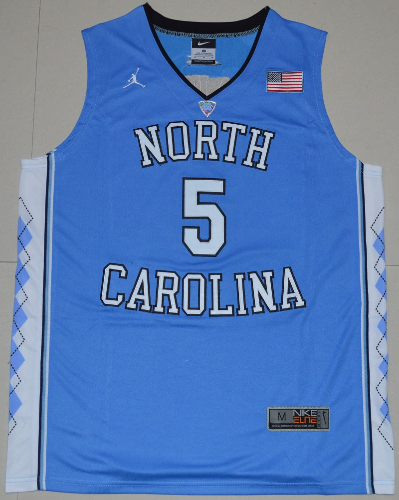 North Carolina Tar Heels #5 Marcus Paige NCAA Basketball Jersey Blue