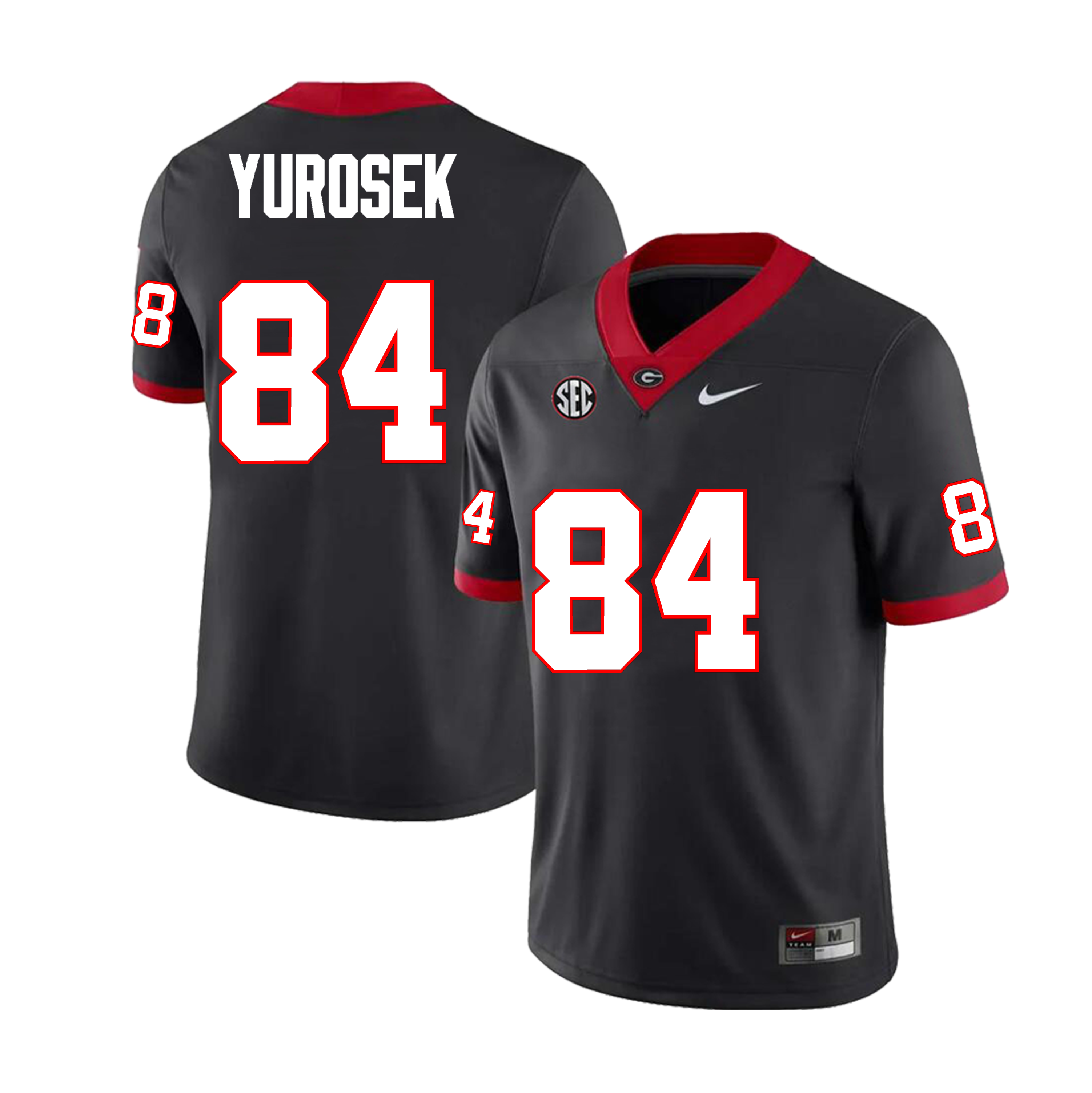 #84 Benjamin Yurosek Georgia Bulldogs Football Jersey Stitched