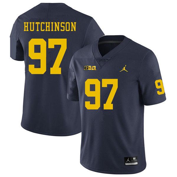 #97 Aidan Hutchinson Men’s Michigan Wolverines Football Jersey Stitched