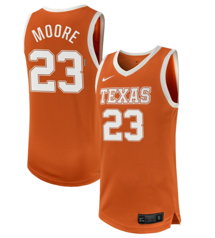 Aaliyah Moore Jersey #23 Texas Longhorns NIL Basketball Texas Orange