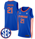 Alex Condon Jersey #21 Florida Gators Swingman Basketball Stitched Royal