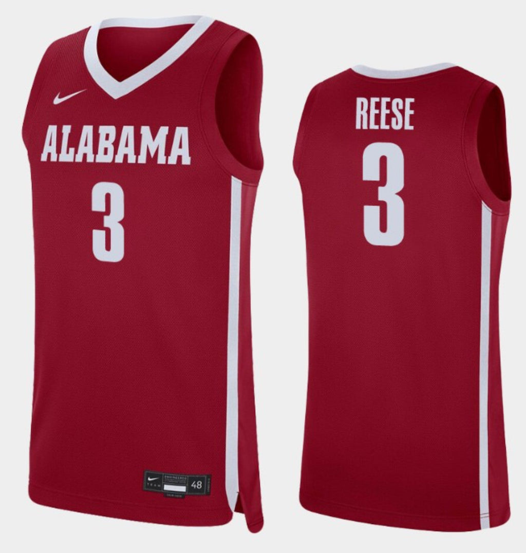 Alex Reese Jersey Alabama Crimson Tide College Basketball Replica Crimson #3